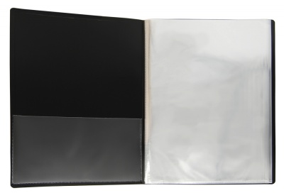 Папка с 60 прозр.вклад. Silwerhof Perlen 292961-74 A4 1мм карман синий металлик