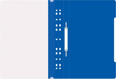 Папка-скоросшиватель Бюрократ PS-P20BLU A4 прозрач.верх.лист боков.перф. пластик синий