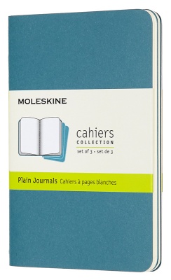 Блокнот Moleskine CAHIER JOURNAL CH013B44 Pocket 90x140мм обложка картон 64стр. нелинованный голубой (3шт)