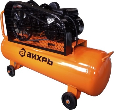 Компрессор поршневой Вихрь КМП-400/50Р масляный 400л/мин 50л 2500Вт оранжевый/черный
