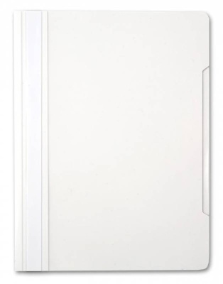 Папка-скоросшиватель Бюрократ -PS20WH A4 прозрач.верх.лист пластик белый 0.12/0.16