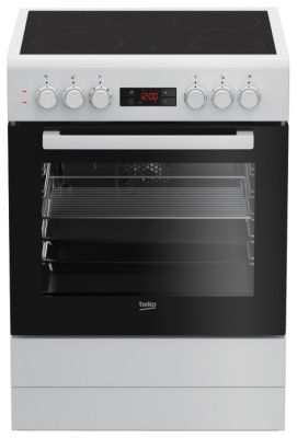 Плита Электрическая Beko FSM67300GWS белый стеклокерамика