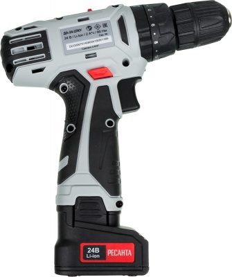 Дрель-шуруповерт ударная Ресанта ДА-24-2ЛК-У аккум. патрон:быстрозажимной (кейс в комплекте)