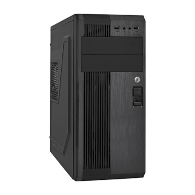 Exegate EX299343RUS Корпус Miditower ExeGate UN-605B-UNS450 (ATX, БП UNS450 с вент. 12см, 2*USB, аудио, блокировка, черный)
