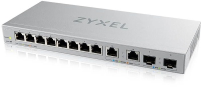 Коммутатор Мультигигабитный Smart L2 коммутатор Zyxel XGS1210-12, 8xGE, 2x1/2,5GE, 2xSFP+, настольный, бесшумный (XGS1210-12-ZZ0102F)