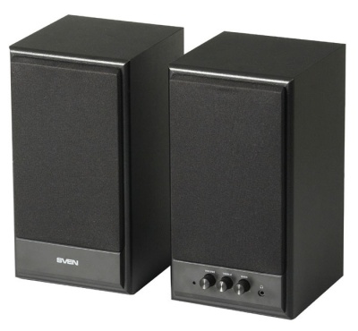 Колонки  деревянные АС SPS-702 (40 Вт), Черный SVEN SPS-702 (SV-0120702BL)