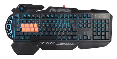 Клавиатура A4Tech Bloody B318 черный USB Multimedia for gamer LED (подставка для запястий)