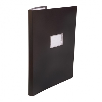 Папка с 20 прозр.вклад. Бюрократ -BPV20A3BLACK A3 пластик 0.8мм черный