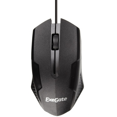 Exegate EX279944RUS Мышь Exegate SH-9025L2 <black, optical,  3btn/scroll, 1000dpi, USB, шнур 2,2м>, Color box