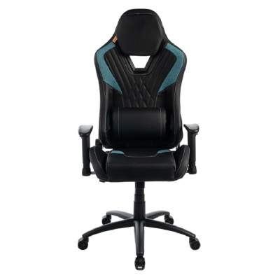 Кресло игровое Filum FL-CH-G-060 пластиковая крестовина, спинка/сиденье экокожа с прострочкой с тканевыми элементами, поясничная подушка, подушка-подг (1113088)