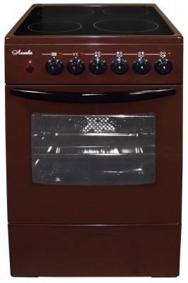 Плита Электрическая Лысьва EF4004MK00 коричневый стеклокерамика (без крышки)