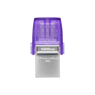 Флеш Диск Kingston 128Gb DataTraveler microDuo 3C DTDUO3CG3/128GB USB3.0 фиолетовый