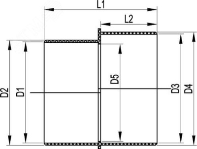 Переходник для двустенных труб полипропилен 90-110мм
