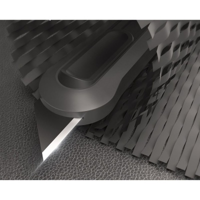 Нож Deli Набор технических ножей "Home Series Gray" Deli HT4003C (ножи 9мм+18мм+Т-образный), эксклюзивный дизайн, корпус из высококачественного софттач пластика