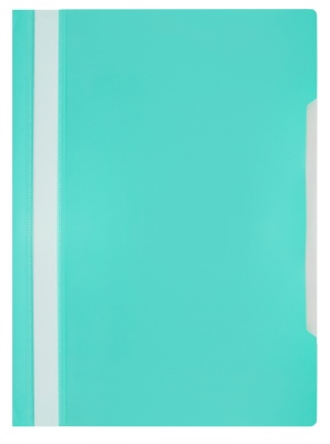 Папка-скоросшиватель Бюрократ Pastel -PSLAST/GRN A4 прозрач.верх.лист пластик мятный 0.14/0.18