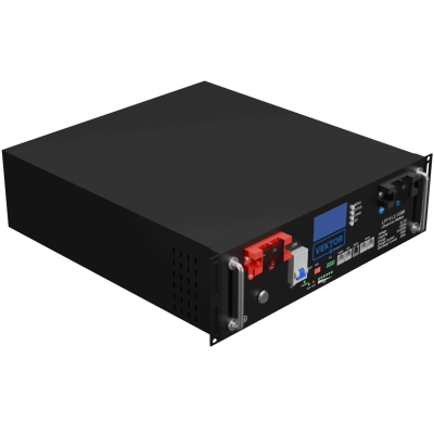 Батарея Vektor Energy серия LFP, LFP 51.2-100M, напряжение 51.2В, емкость 100 Ач, макс. ток разряда 100А, макс. ток заряда 100 А, литий-ионная аккуумуляторная батарея, клеммы М8, ДxШxВ 482*480*133 мм., вес 40 кг., срок службы 15 лет АКБ Вектор VEKTOR LFP 