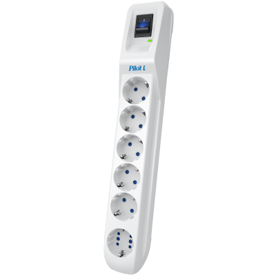 Сетевой фильтр Pilot L GP 6 розеток (5 евро + 1GP) 5 м ZIS Pilot L-6 GP 5M