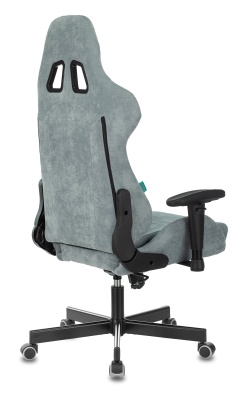 Кресло игровое Бюрократ VIKING KNIGHT Fabric серо-голубой Light-28 с подголов. крестовина металл