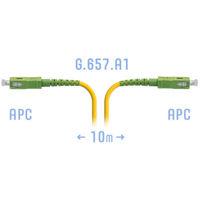 Патчкорд оптический SC/APC SM G.657.A1 10 метров