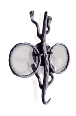 Дверная ручка Обуховского завода Ящерица с кольцом