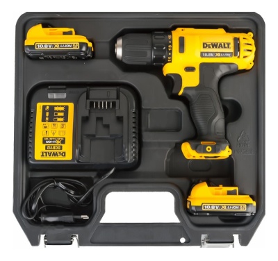Дрель-шуруповерт DeWalt DCD710D2-QW 180Вт аккум. патрон:быстрозажимной (кейс в комплекте)