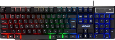 Defender Проводная игровая клавиатура Mayhem GK-360DL RU,RGB подсветка,19 Anti-Ghost Defender Mayhem GK-360DL (45360)