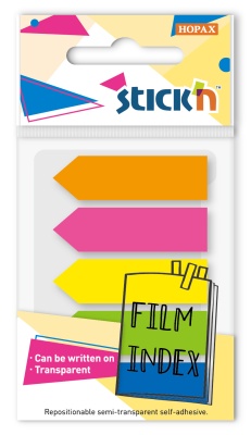 Закладки самокл. пластиковые Stick`n 27085 45x12мм 5цв.в упак. 20лист стрелки