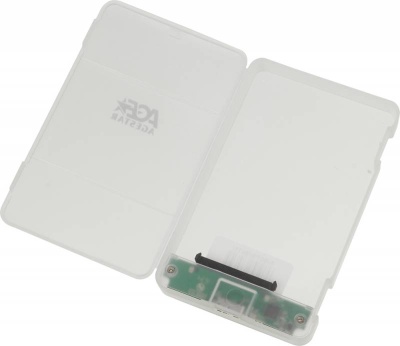 Внешний корпус для HDD/SSD AgeStar 3UBCP3 SATA пластик белый 2.5"