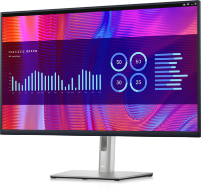 Монитор Dell 31.5" P3223DE CD S/BK (VA; 16:9; 350 cd/m2; 1000:1; 2560x1440; 5ms; 178/178; 2xDP; HDMI, USB-C; 4xUSB; RJ45; Swiv; HAS; Pivot) (P3223DE)