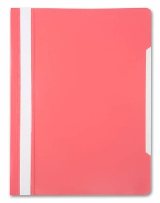 Папка-скоросшиватель Бюрократ -PS20PINK A4 прозрач.верх.лист пластик розовый 0.12/0.16