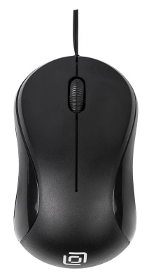 Мышь Оклик 115SR черный оптическая (1000dpi) USB для ноутбука (2but)