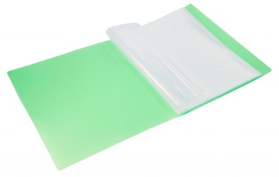 Папка с 20 прозр.вклад. Бюрократ Gems GEM20GRN A4 пластик 0.7мм торц.карм с бум. встав зеленый турмалин