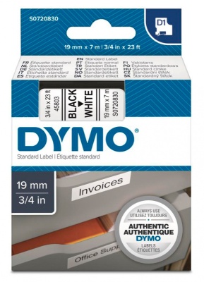 Картридж ленточный Dymo D1 S0720830 черный/белый для Dymo