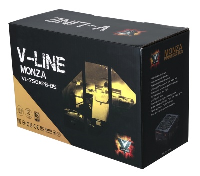 Блок питания Formula ATX 750W MONZA VL-750APB-85 80+ bronze (24+4+4pin) APFC 120mm fan 7xSATA RTL
