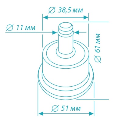 Набор заглушек Бюрократ FootSet35 черный