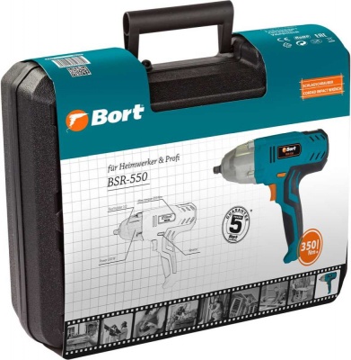 Гайковерт ударный Bort BSR-550 550Вт патрон:квадрат 1/2" (кейс в комплекте)