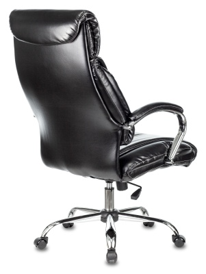 Кресло руководителя Бюрократ T-9904NSL черный Leather Venge Black искусственная кожа с подголов. крестовина металл хром