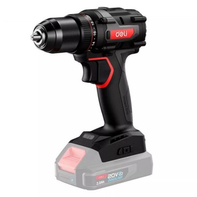Дрель-шуруповерт аккумуляторная DeliDE-DZ20-1 (Без АКБ и ЗУ, 20В, 10мм, 50Нм, картон)