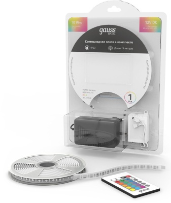 Лента светодиод. Gauss Basic 5м (BT042)