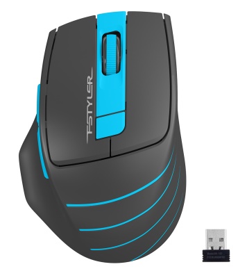 Мышь A4Tech Fstyler FG30S серый/синий оптическая (2000dpi) silent беспроводная USB (5but)