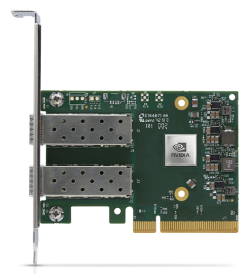 Сетевой адаптер Mellanox ConnectX-6 Lx EN adapter card, 25GbE, Dual-port SFP28, PCIe 4.0 x8, No Crypto, Tall Bracket, 1 year (MCX631102AN-ADAT)