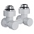 Узел нижнего подключения Royal Thermo Design угловой 1/2"х3/4" EK (белый)