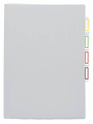 Папка-уголок Бюрократ -E356CLEAR 3 уровн. A4 пластик 0.15мм прозрачный