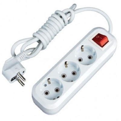 EKF UBA16-310-3-03i Удлинитель "Эксперт"  3 гнезда 3 метра 16А/3,5кВт с выключателем и заземлением ПВС 3х1 EKF PROxima