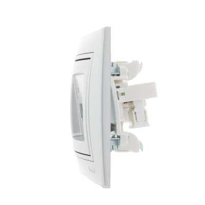 Розетка компьютерная + телефонная 2-м СП Mira RJ45 + RJ11 сер. метал. LEZARD 701-1010-143