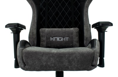 Кресло игровое Бюрократ VIKING 7 KNIGHT Fabric черный текстиль/эко.кожа с подголов. крестовина металл