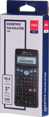 Калькулятор научный Deli E1705 черный 10+2-разр.