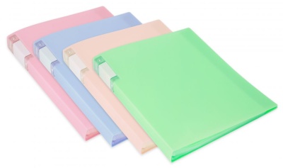 Папка с 40 прозр.вклад. Бюрократ Gems GEM40CREAM A4 пластик 0.7мм торц.карм с бум. встав кремовый жемчуг