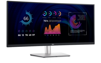 Монитор Dell 34.14" P3424WE 3800R, 21:9, IPS, UHD, 5ms, 300cd, 60Hz, HDMI, DP, USB, USB-C, HAS