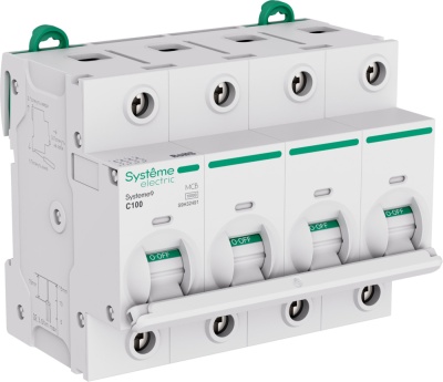 Автоматический выключатель (АВ) 27мм C 100A 4P 10 kA 400В Systeme9